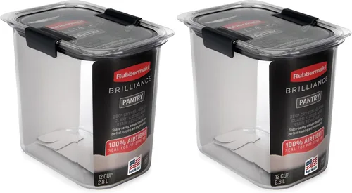 Vista 20 de Rubbermaid Brilliance - Recipientes para almacenar alimentos, libres de bisfenol A, con tapas