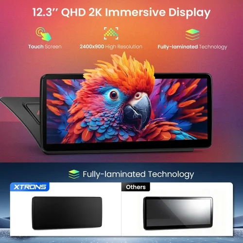 Vista 3 de XTRONS Estéreo de coche Android 13 de 12.3 pulgadas para Audi A4 S4 RS4 A5 S5 RS5 B8 Concierto/Sinfónica Sistema de Radio, IPS Pantalla táctil