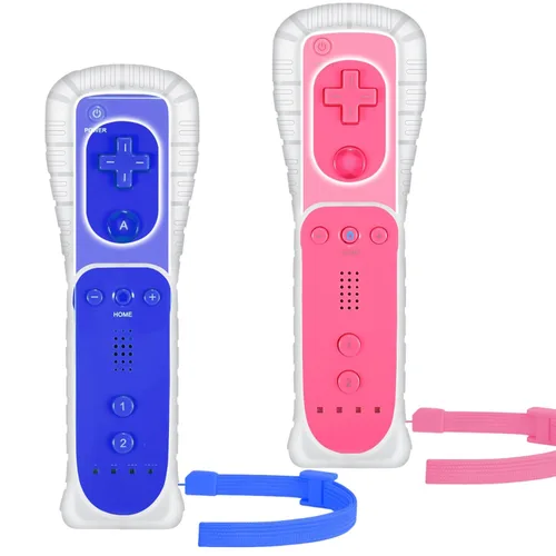Vista 42 de Yosikr Controller for Wii, Remote Controller for Wii with Silicone Case and Wrist Strap Compatible for Wii/Wii U (2 Pack, White and White)