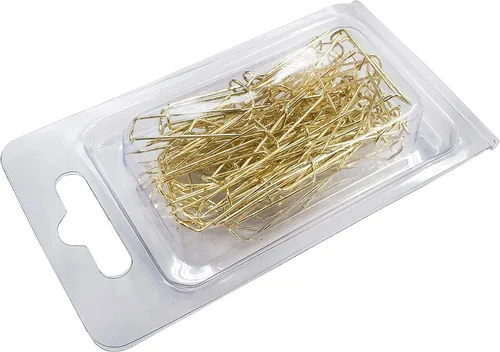 Vista 2 de Rosenthal Collection U-Pins, U Shape Jewelry Display Chain Pad Showcase (paquete de 100, dorado)