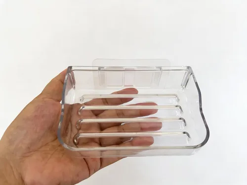 Vista 4 de Soporte de barra de jabón para ducha montado en la pared, contenedor de jabonera, adhesivo fuerte, sin perforaciones, para baño, fregadero