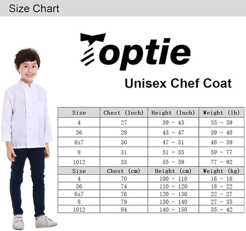 Vista 5 de TOPTIE Abrigo de chef para niño para disfraz de Halloween