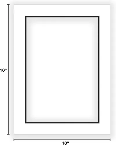 Vista 7 de Poster Palooza Tapete de 5 x 7 pulgadas para fotos de 4 x 6 pulgadas, precortado blanco sobre negro, doble paspartú para marcos de 5 x 7 pulgadas