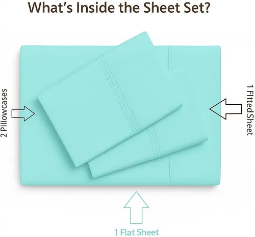 Vista 4 de SHERA'S BEDDINGS Juego de sábanas para sofá cama individual (36 x 72 + 4 pulgadas) de algodón de fibra larga que se ajusta a colchones de 4 pulgadas