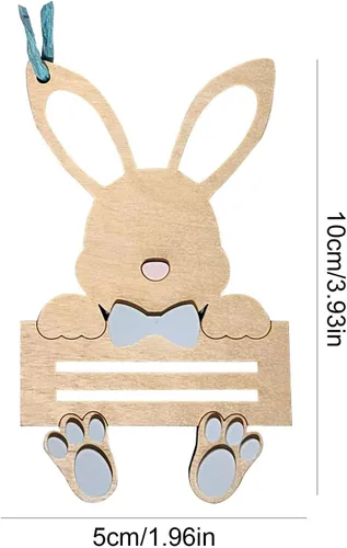 Vista 4 de dous Soporte único para dinero de Pascua para regalos de Pascua, hecho a mano, de madera, adorno de Pascua, dije de regalo para colocar dinero