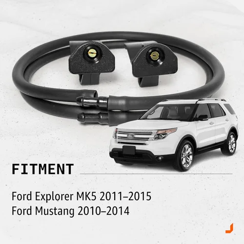 Vista 2 de Click&Fit Boquillas ajustables de lavador de parabrisas compatibles con Ford Explorer MK5 2011-2015, Ford Mustang 2010-2014 – Reemplazo de chorros