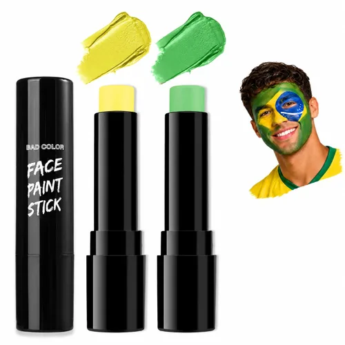 Vista 11 de BADCOLOR Juego de 3 barras de pintura negra para adultos, no tóxicas, hipoalergénicas, para Halloween, béisbol, sóftbol, fútbol, lacrosse, fútbol