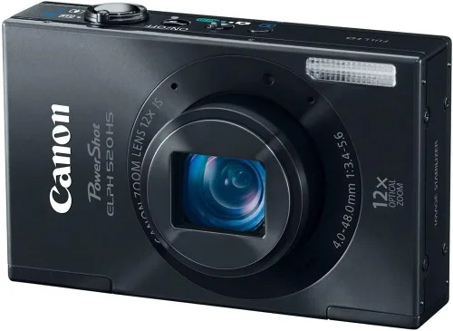 Vista 3 de Cámara digital Canon PowerShot ELPH 520 HS 10.1 MP CMOS con lente de zoom estabilizado de imagen óptica de 12x ultra gran angular y video Full 1080p
