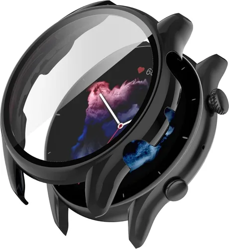 Vista 2 de TenCloud Fundas compatibles con Amazfit GTR 3 Pro/GTR 3 Watch Case Soft TPU a prueba de golpes, protector de pantalla para Amazfit GTR 3 Pro Negro