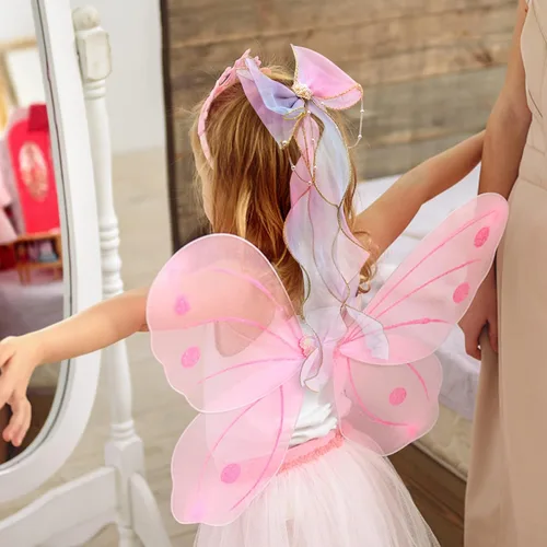 Vista 4 de 2 lazos para el pelo con cinta arcoíris para niñas, pasadores de pelo con lazo de princesa, lazos coloridos, pinzas de cocodrilo, accesorios
