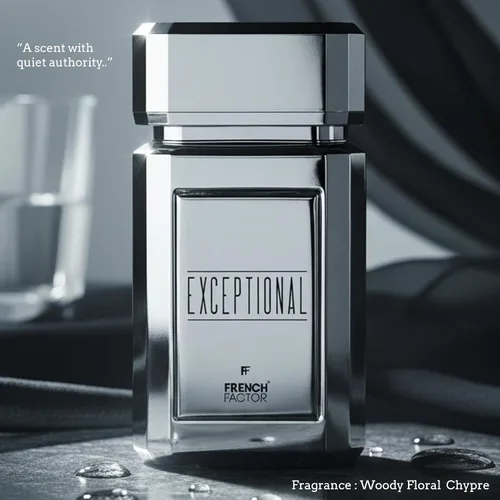 Vista 4 de French Factor Exceptional Eau de Parfum para hombre 3.0 fl oz de fragancia de Chipre floral amaderado de larga duración con pachulí, madera