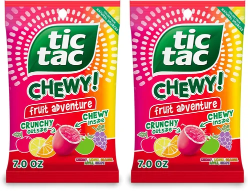 Vista 14 de TIC TAC CHEWY! Fruit Adventure Candy, caramelo masticable afrutado, 7 onzas (el embalaje puede variar)