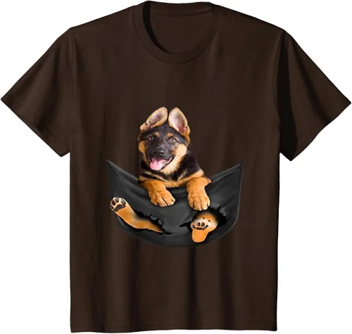 Vista 33 de Dog Lovers Gifts - Camiseta divertida con cara de perro con bolsillo, Negro, S