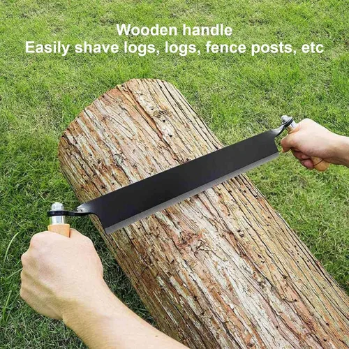 Vista 4 de Fdit HRC 30 Cuchillo curvo de acero de tungsteno duradero, herramienta de afeitado curvada, herramienta de descortezado para carpintería, cuchillo