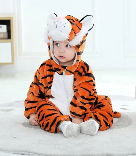 Vista 2 de TONWHAR Mameluco unisex para bebé pijama de dinosaurio de dibujos animados para perros pequeños