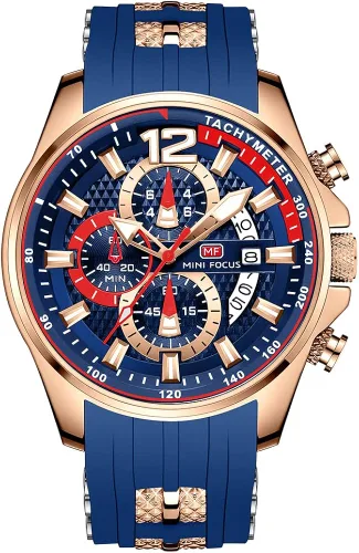 Vista 3 de KXAITO Mens Watches Military Sport Waterproof Chronograph Watch Luminous Silicon Strap Casual Watches for Men Fashion Analog Quartz Business Wrist