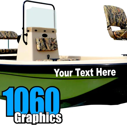 Vista 3 de Calcomanías de letras y números de barco personalizados (dos calcomanías) de vinilo marino