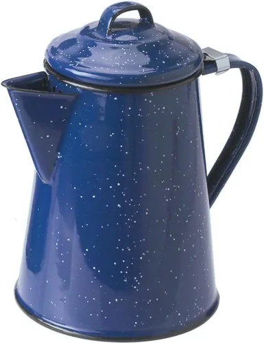 Vista 8 de GSI Outdoors Cafetera esmaltada para almacenar café caliente, té para campamento y granja, 8 tazas