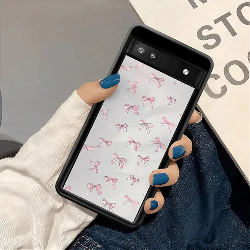 Vista 1745 de Compatible con Google Pixel 4A 5G Mobile Case Creative Acrylic Panel trasero Silicona Protección Grip especialmente diseñado para Google Pixel 4A 5G