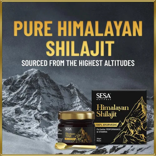 Vista 2 de sesa Resina Shilajit del Himalaya 100% ayurvédica, 50 porciones de 400 mg que ayuda a aumentar la fuerza, más de 85 oligominerales, resistencia e