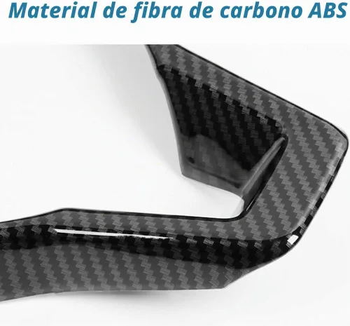 Vista 5 de BOYUER 3 piezas de ABS de fibra de carbono para el panel del volante, accesorios para el interior del automóvil, decoración del panel de moldura