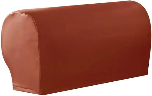 Vista 12 de vctops Fundas impermeables para reposabrazos de cuero sintético de PU, fundas elásticas vintage para brazos de sillas, sofá, sillón, fundas