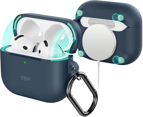 Vista 12 de ESR Funda para AirPods 4 (HaloLock), Compatible con Funda de AirPods de 4ª Generación (2024) (USB-C), Compatible con MagSafe, Cubierta de Protección