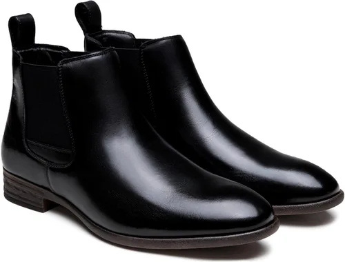 Vista 4 de Jousen Chelsea Boots Men Polished Leather Dress Boots Stylish Classic Retro Slip On Boots for Men