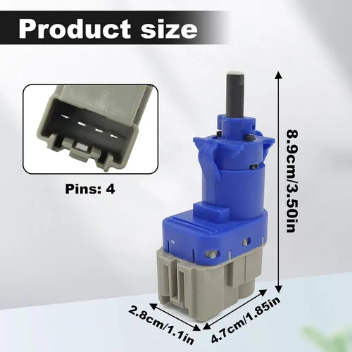 Vista 6 de Interruptor de luz de freno de 4 pines compatible con Ford F-150 F-250 F-350 Focus/Mazda 2 3 5 6 / Lincoln MKC MKT OEM: 4838697 / 8T4T-9G854-AA