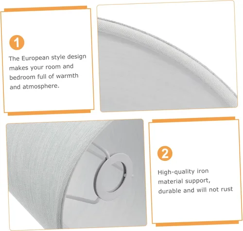 Vista 6 de DOITOOL Moderna lámpara de mesa accesorio bordado pantalla cubierta para pequeño tamaño blanco lámpara pantallas