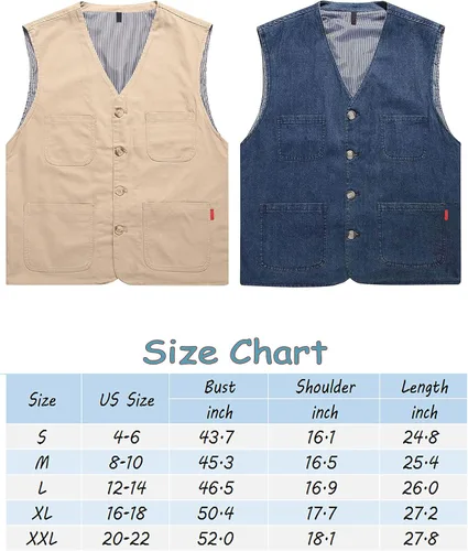 Vista 6 de HangNiFang - Chaleco casual con cuello en V para hombre