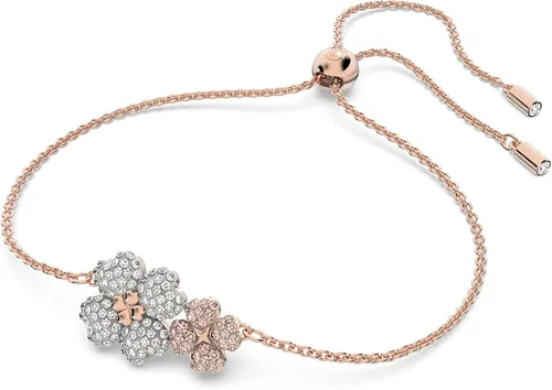 Vista 2 de Swarovski Latisha Flower Necklace, Earrings, and Bracelet Crystal Jewelry Collection, Rose Gold Tone & Rhodium Tone Finish
