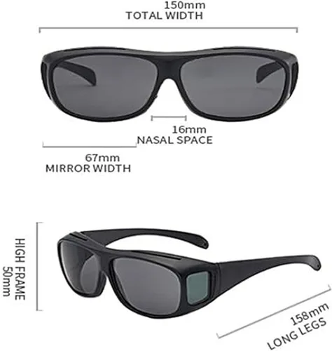 Vista 2 de Lentes para faros delanteros con tecnología Glarecut (conduce de forma segura por la noche), gafas de conducción nocturna unisex antirreflejos