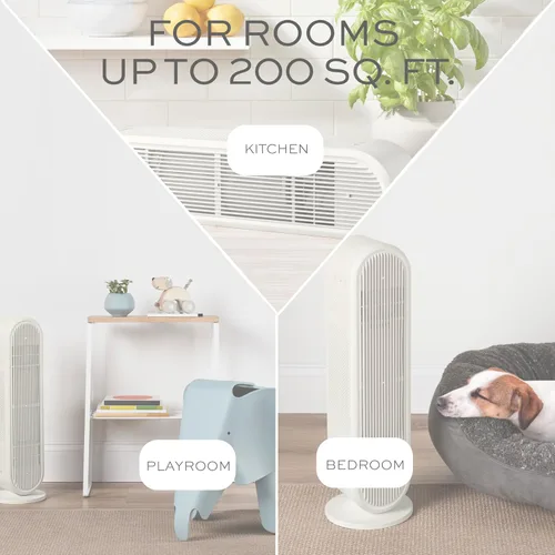 Vista 5 de Conair Purificador de aire, filtro de aire HEPA, purificador para alergias, polvo, polen, control de olores, habitaciones de tamaño mediano de hasta
