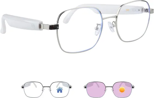 Vista 12 de Lentes inteligentes para hombres y mujeres, orejas abiertas, protección UV, lentes de sol polarizados Bluetooth con altavoces de micrófono