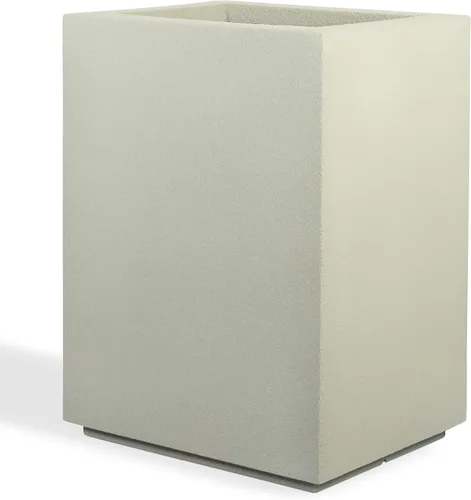 Vista 10 de PolyStone Cozumel - Maceta alta y moderna en columna para exteriores e interiores, 18" L x 23" A x 30" Al, ligera, resistente, resistente a