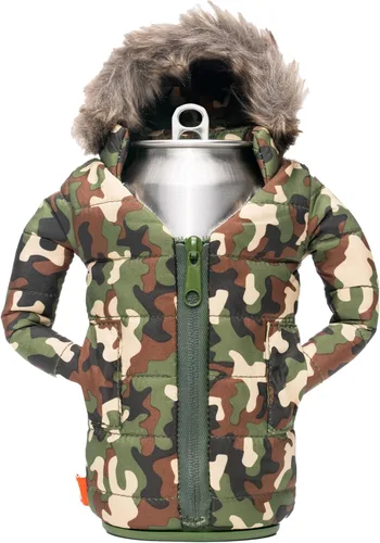 Vista 8 de Puffin - The Pahka Beverage Parka Enfriadores de latas y botellas aislados que mantienen fríos los refrescos y la cerveza Funda para Camuflaje