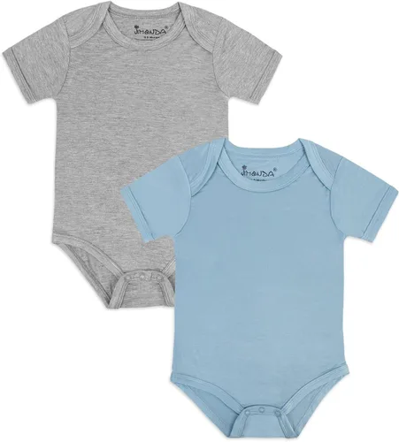 Vista 53 de Jimonda Body de rayón de bambú de manga corta para bebés, niños y niñas, trajes suaves para recién nacidos
