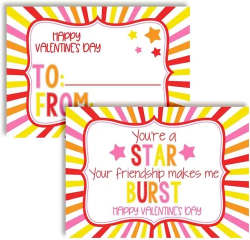Vista 10 de AmandaCreation - Tarjetas para el día de San Valentín con chispas de chocolate con chispas de chocolate para regalar a amigos y compañeros de clase