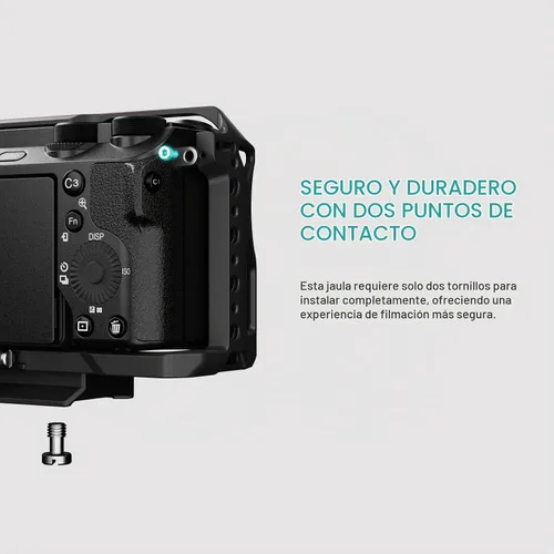 Vista 7 de Tilta Jaula completa para cámara a6700 Accesorios de montaje Diseño personalizado Listo para ARCA Compatible Abrazadera HDMI Negro