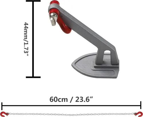 Vista 6 de 1/10 Accesorios de decoración RC Mini cadena de metal para remolque con gancho de remolque y anclaje de cabrestante compatible con Traxxas TRX-4