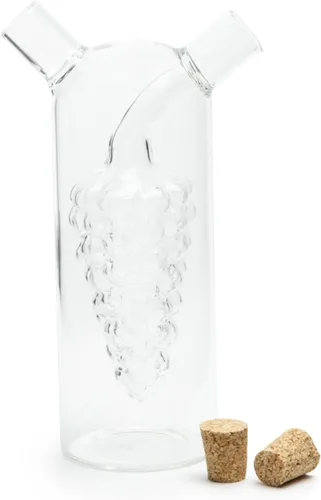 Vista 6 de Fox Run Botella dispensadora de aceite y vinagre con motivo de uva 7050 Run - Vaso de borosilicato transparente