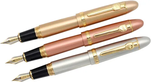 Vista 10 de Jinhao 159 - Pluma estilográfica pesada grande, 3 piezas en 3 colores (rojo, blanco, azul)