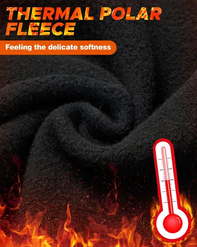 Vista 4 de Pasamontañas con diseño movible para hombres y mujeres, forro polar para invierno, para clima frío, esquí, trabajo al aire libre