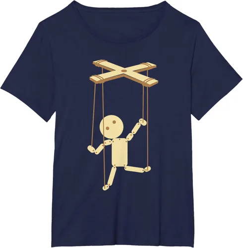 Vista 23 de Puppeteering - Camiseta de marionetas Ventrílocuo de tiriteros, Negro, S
