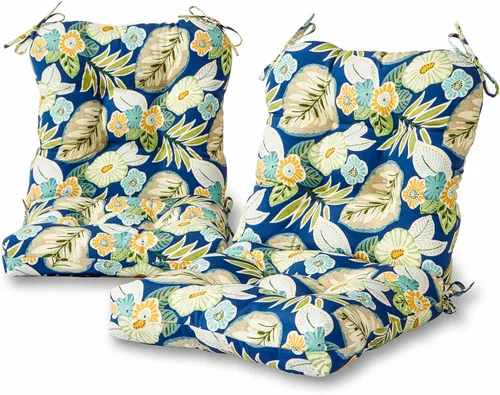 Vista 34 de Greendale Home Fashions Juego de 2 cojines de asiento y respaldo para exteriores, diseño Adobe Stripe 2