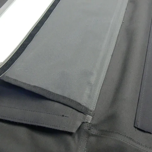 Vista 4 de Techo abatible (2202-2009), de paño de Haartz Stayfast con ventana de vidrio para Honda S2000, Negro