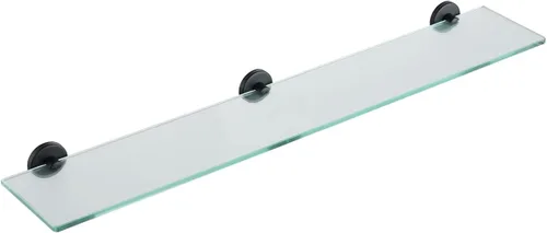 Vista 33 de JQK Pequeños estantes flotantes de vidrio negro, repisas de exhibición de 4 pulgadas para pared, mini decoración, sala de estar, dormitorio, baño