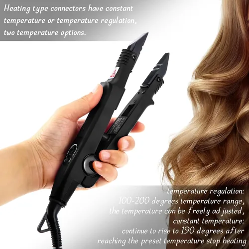 Vista 4 de Lothee Herramienta de extensión de cabello con pegamento de queratina, cuentas de gránulos, enchufe estadounidense, herramientas profesionales
