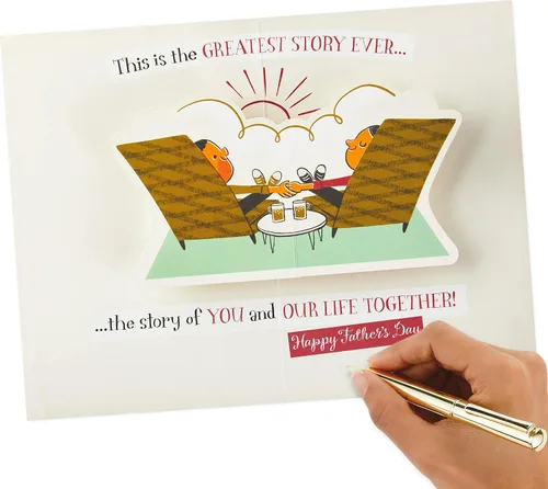 Vista 7 de Hallmark Tarjeta del día del padre para marido (dibujos animados lindos, nuestra vida juntos)